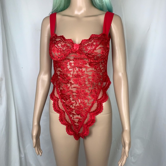 Other - Vintage Sexy Wine Red lace Lingerie